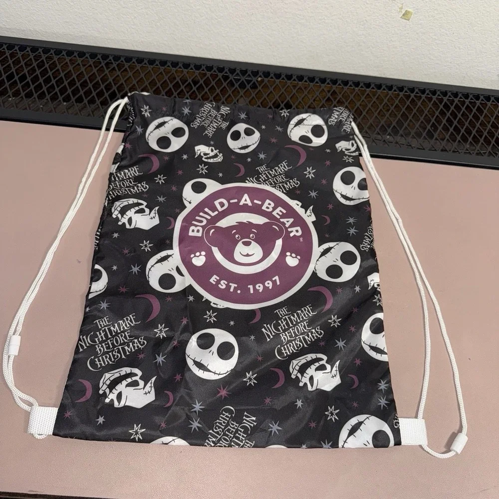Build-A-Bear Nightmare Before Christmas Drawstring Backpack Jack Skellington Bag